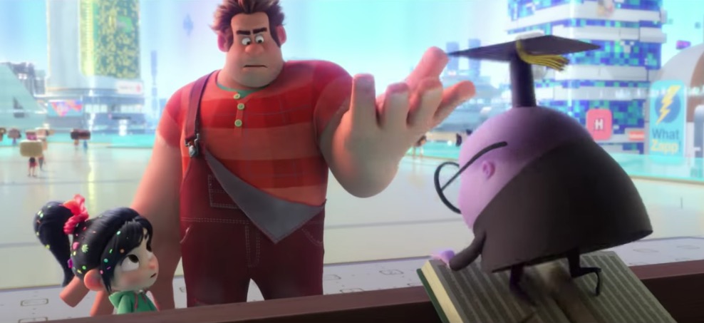 Protagonistas se irritam com ‘buscador da internet’ no novo clipe de Wifi Ralph