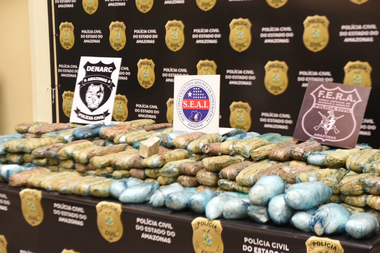Órgãos da Segurança Pública do Amazonas apreendem mais de 6,7 mil kg de entorpecentes até setembro 