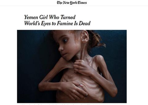 Morre menina símbolo da fome causada por guerra no Iêmen