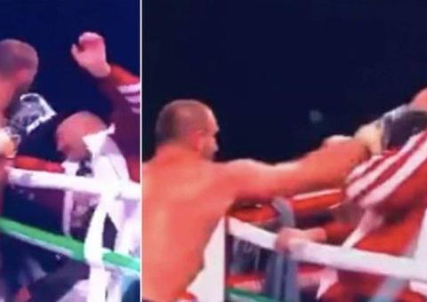 Lutador se revolta após derrota e dispara socos contra próprio treinador