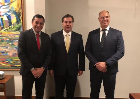 Rodrigo Maia promove jantar para Wilson Lima e Witzel 