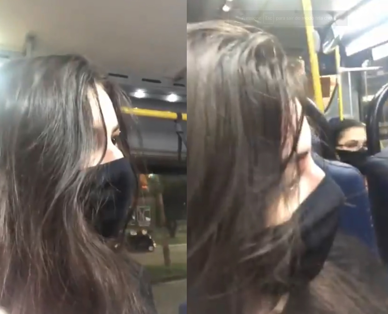 Vídeo: Revoltada, jovem expulsa de ônibus homem que se masturbava ao seu lado 