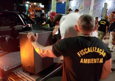Caixas de som são apreendidas e bar multado em R$ 25 mil durante operação em Manaus 