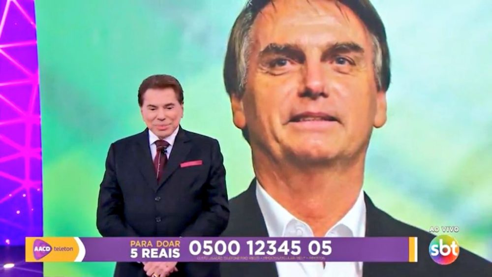Bolsonaro liga para Silvio Santos e faz doação para Associação de Assistência à Criança Deficiente