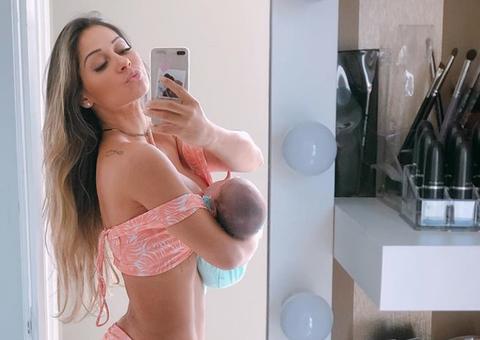 Mayra Cardi mostra barriga sarada 20 dias após dar à luz