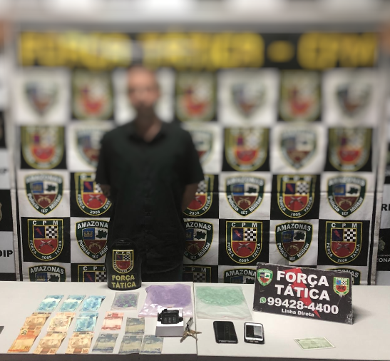 Homem é preso acusado de vender drogas em baladas de bairro nobre em Manaus
