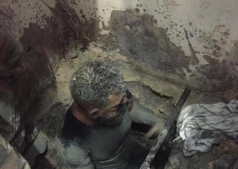 SEAP encontra escavação de túnel em cela para fuga de 250 detentos no Amazonas