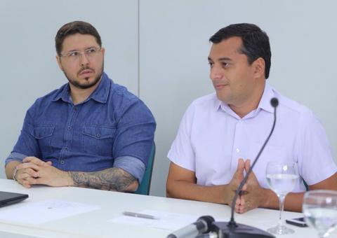 Wilson Lima e vice recebem representantes do comércio na Comissão de Transição