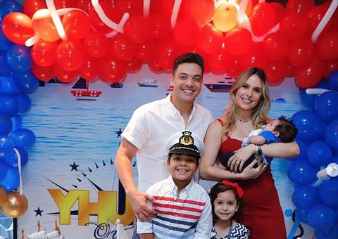 Após barracos, Wesley Safadão e Mileide Mihaile fazem festas separadas para o filho