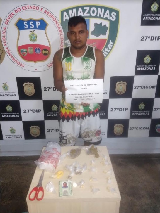 Foragido da Justiça é preso com drogas em Manaus