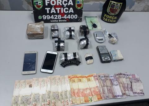 Em Manaus, quatro homens são presos e dois adolescentes apreendidos suspeitos de tráfico 