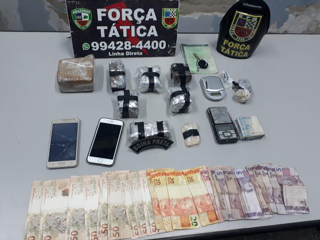 Em Manaus, quatro homens são presos e dois adolescentes apreendidos suspeitos de tráfico 