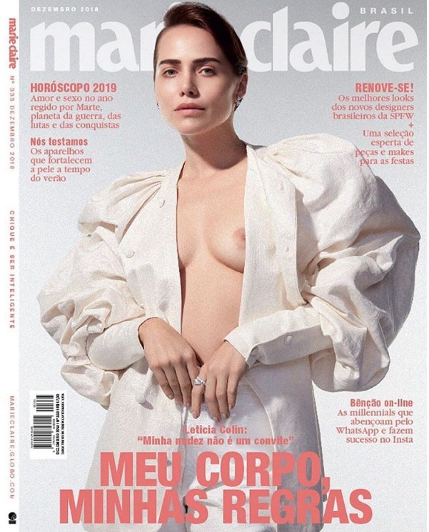 Letícia Colin posa com seios à mostra: ‘Minha nudez não é um convite’