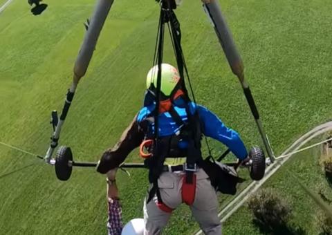 Turista filma experiência de quase morte ao voar de asa-delta pela primeira vez