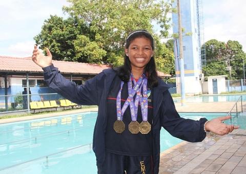 Aluna da educação especial de Manaus conquista 3 ouros nas Paralimpíadas Escolares