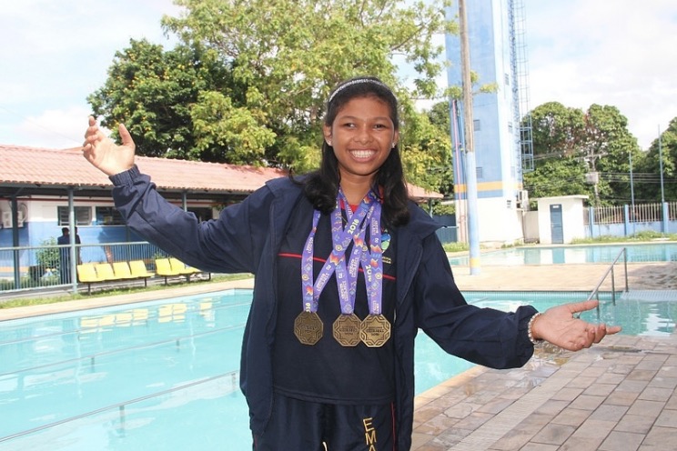Aluna da educação especial de Manaus conquista 3 ouros nas Paralimpíadas Escolares