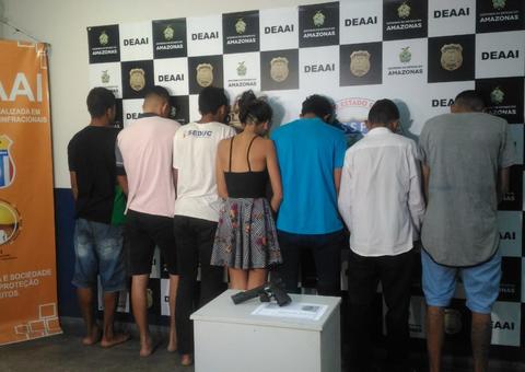 Jovens suspeitos de estupro, homicídio, roubo e tráfico são apreendidos pela polícia em Manaus