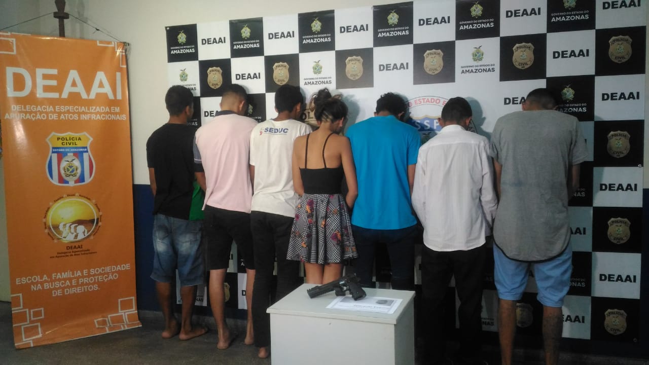 Jovens suspeitos de estupro, homicídio, roubo e tráfico são apreendidos pela polícia em Manaus