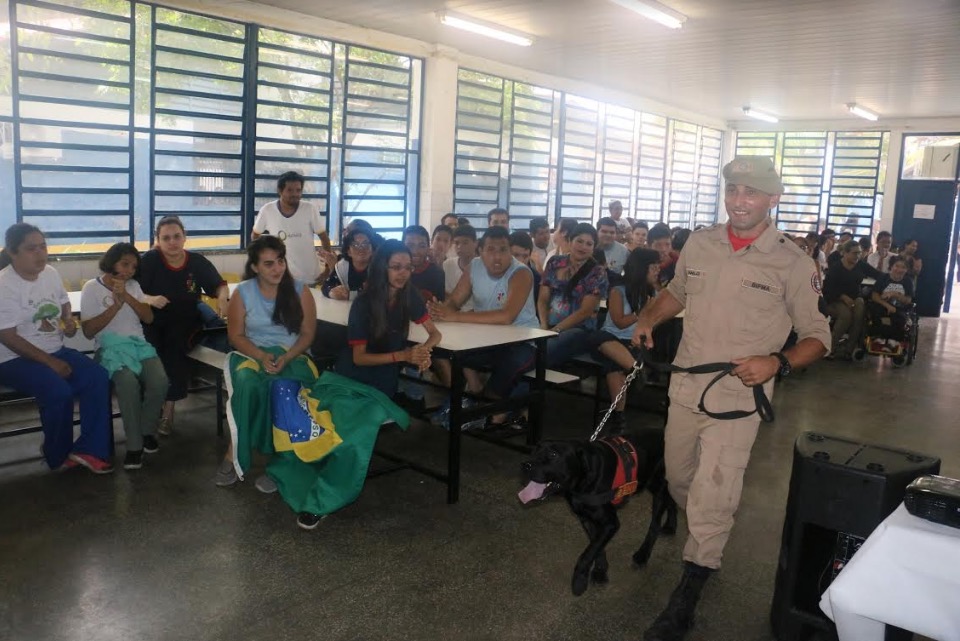 Alunos com deficiência participam do encerramento do projeto ‘Cão Bombeiro, Cão Esperança’