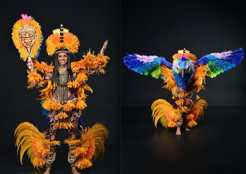 Mayra Dias vestirá traje típico arrebatador feito por artista de Parintins no Miss Universo