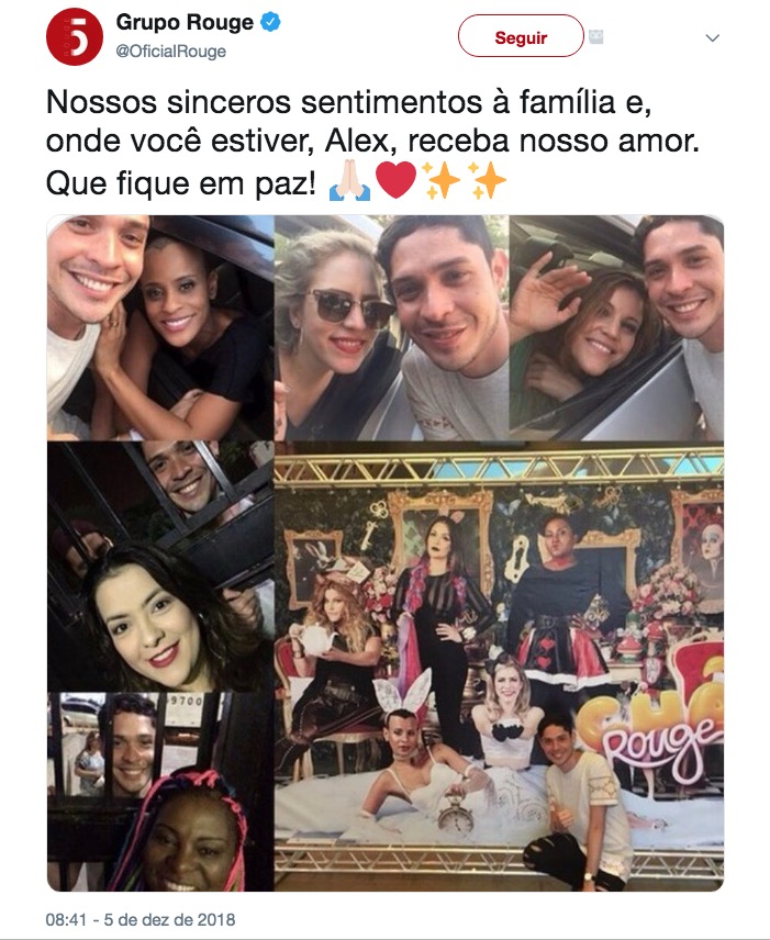 Rouge presta homenagem a jovem assassinado junto com a tia em Manaus