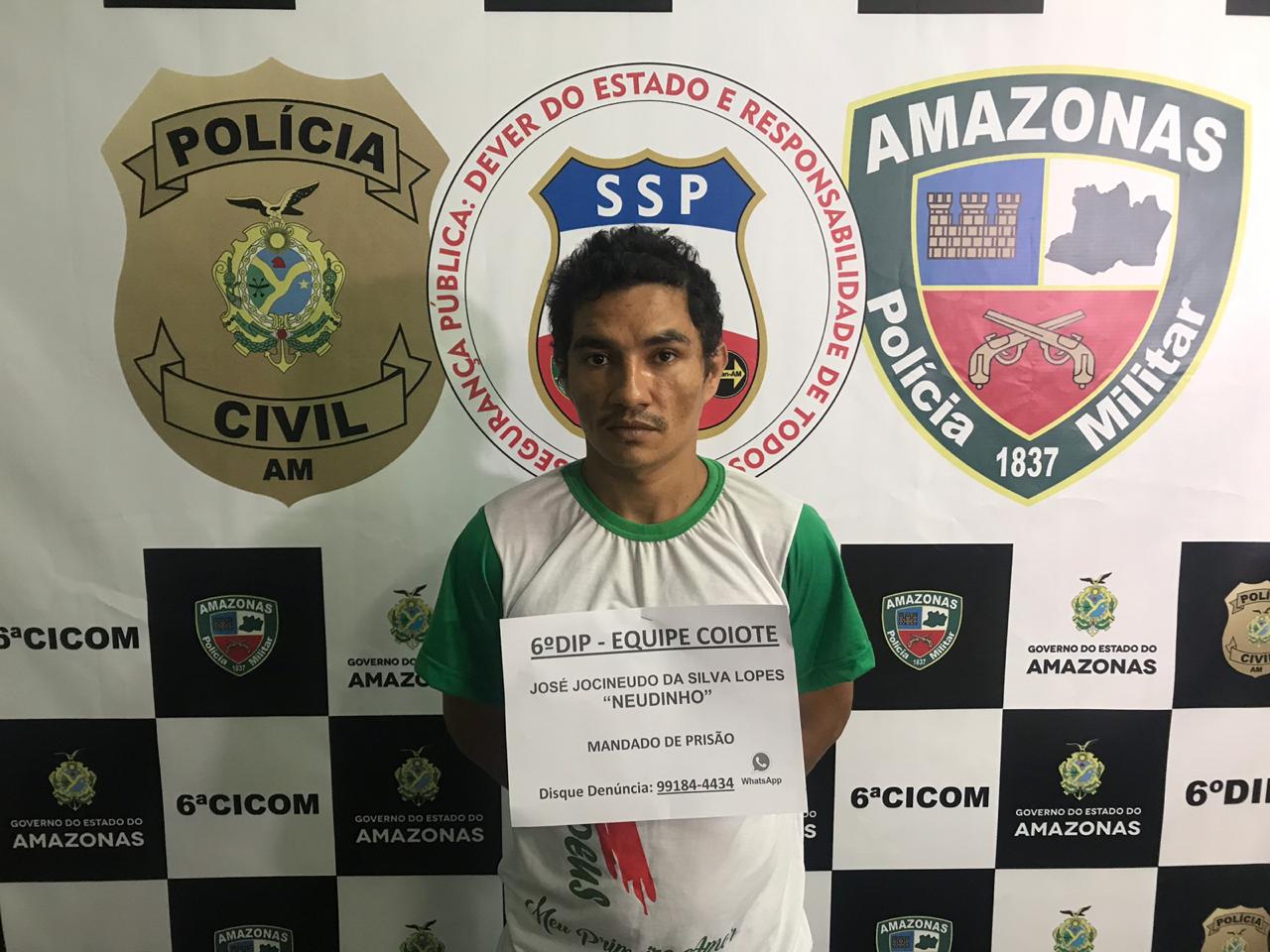 Foragido da Justiça suspeito de cometer furtos a igrejas e casas é preso em Manaus 