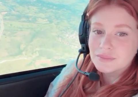Marina Ruy Barbosa se declara para o marido em viagem de helicóptero