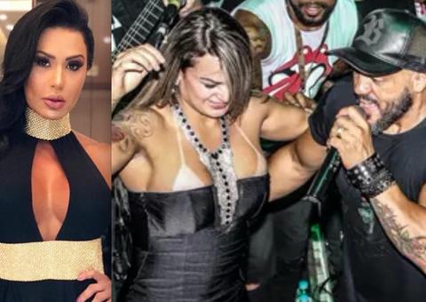 Ex-Miss Bumbum agarra Belo em show, se irrita com reação do cantor e Gracyanne comenta o caso
