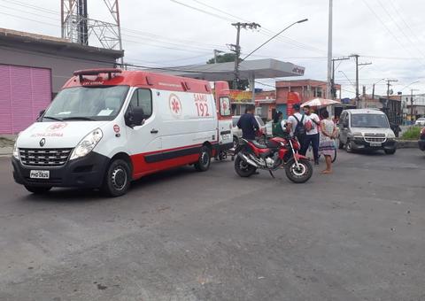 Acidente deixa três pessoas feridas em avenida de Manaus
