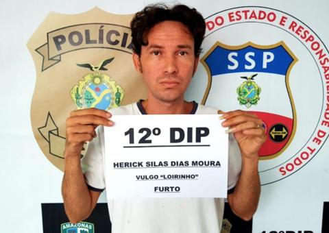 Com tornozeleira, 'Loirinho' é preso acusado de roubar e furtar mais de 30 casas em Manaus