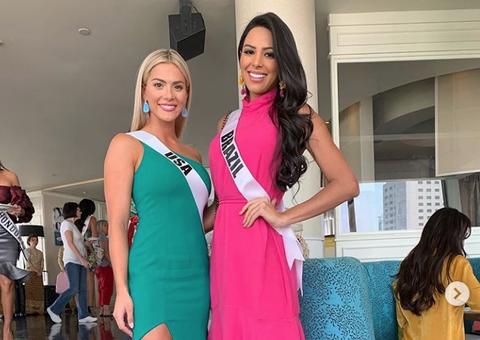 Miss EUA debocha da amazonense Mayra Dias e da Miss Camboja nos bastidores do Miss Universo