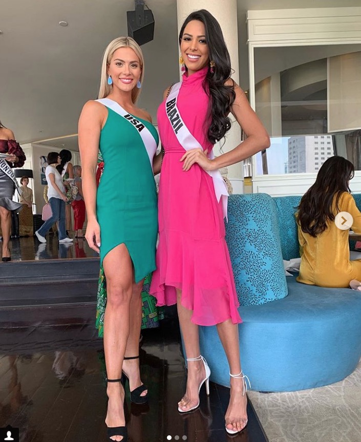Miss EUA debocha da amazonense Mayra Dias e da Miss Camboja nos bastidores do Miss Universo