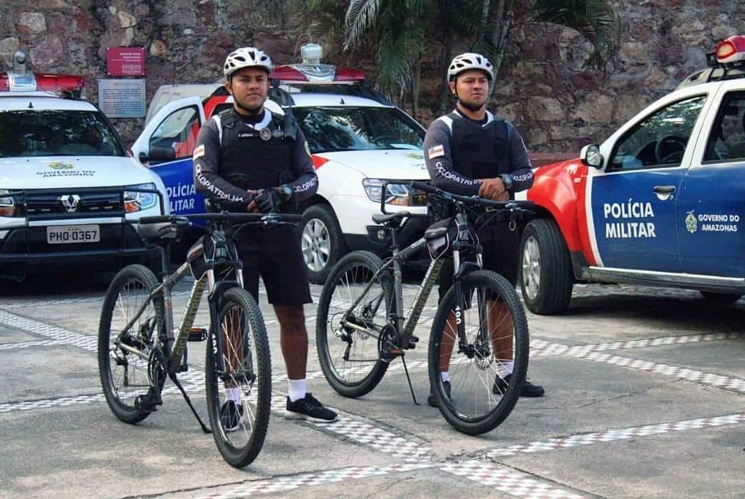 Vila Olímpica recebe ciclopatrulhamento da Polícia Militar em Manaus 