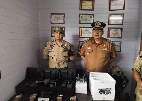 Bombeiros apresentam drones que atuarão em ocorrências de incêndios florestais