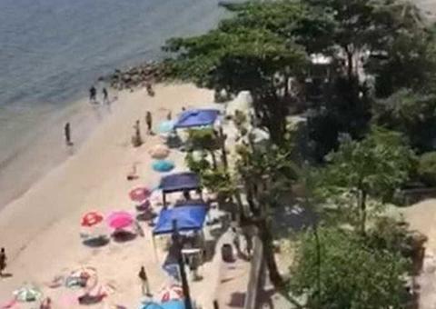 PM de folga mata bandido que tentou roubar banhistas em praia; Veja vídeo