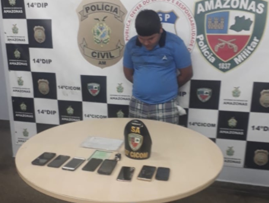 Suspeito de fazer arrastões usando táxi roubado é preso em Manaus