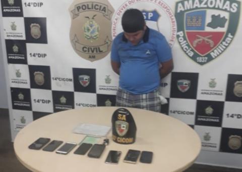 Suspeito de fazer arrastões usando táxi roubado é preso em Manaus