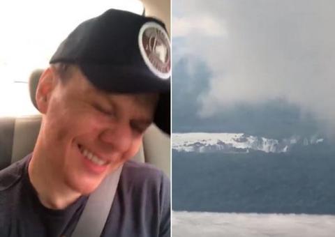 Avião de Michel Teló arremete e assusta cantor: 'coração disparado'