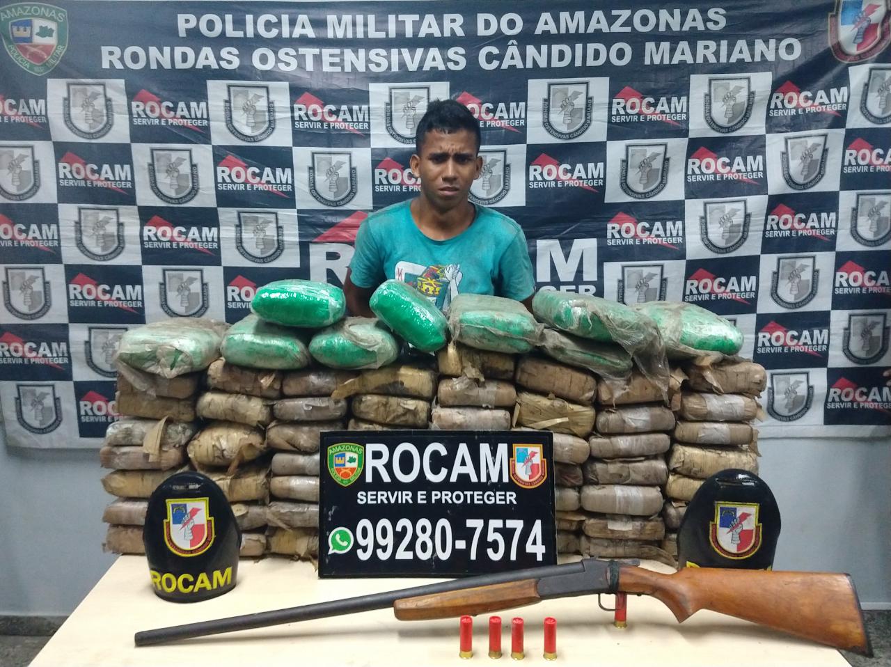 'Pelado' é preso com malotes de drogas enterrados em sítio no Amazonas