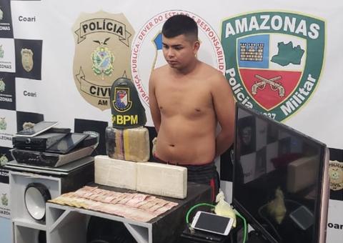 Com drogas avaliada em R$ 60 mil, homem é preso no Amazonas