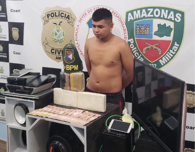 Com drogas avaliada em R$ 60 mil, homem é preso no Amazonas