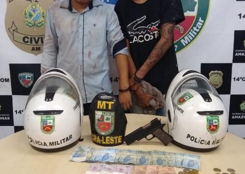 Após assaltar micro-ônibus, dupla é capturada e espancada por populares em Manaus