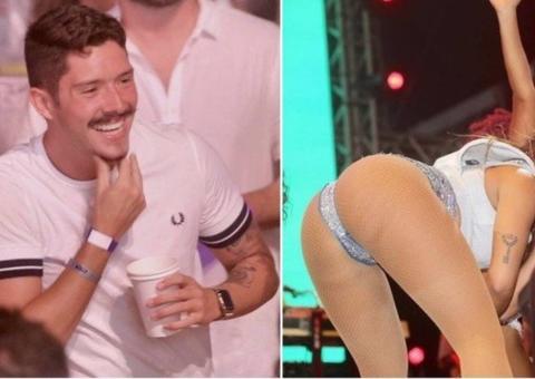 Anitta leva novo affair para réveillon no Ceará, e ele baba pela cantora na plateia 