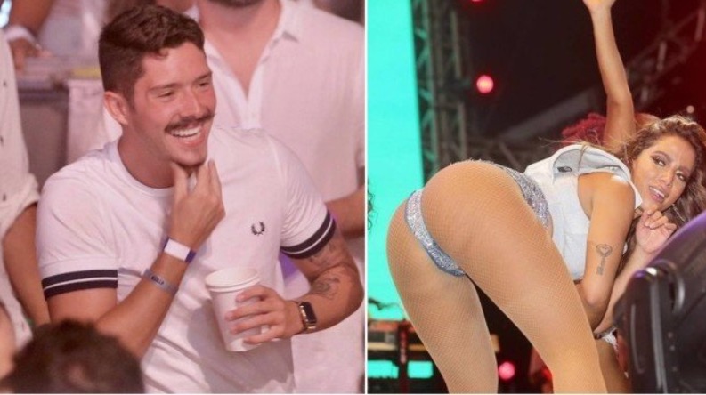 Anitta leva novo affair para réveillon no Ceará, e ele baba pela cantora na plateia 