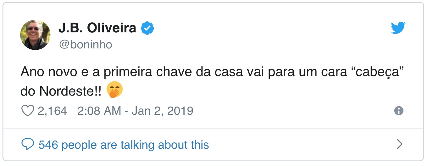 Primeiro participante do 'BBB19' é do nordeste e 'cara cabeça', revela Boninho