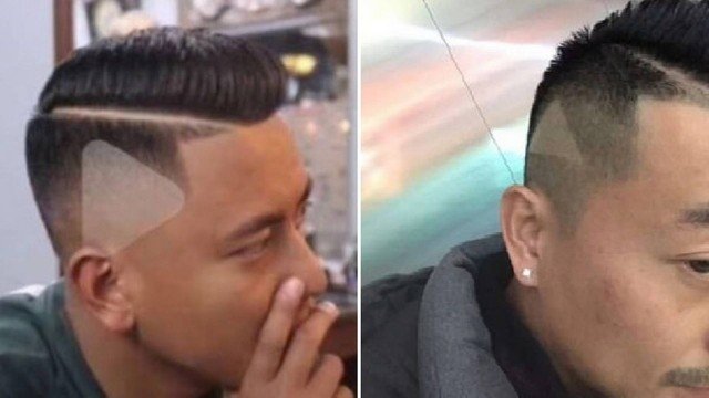 Rapaz mostra print e pede que barbeiro copie corte estilo 'play'
