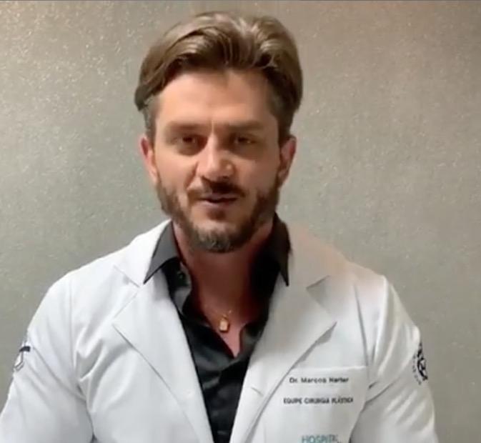 Ex-BBB Marcos Harter transmite lipoaspiração ao vivo no Instagram e gera polêmica
