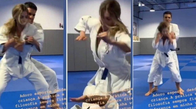 Grazi Massafera mostra evolução no jiu-jitsu 