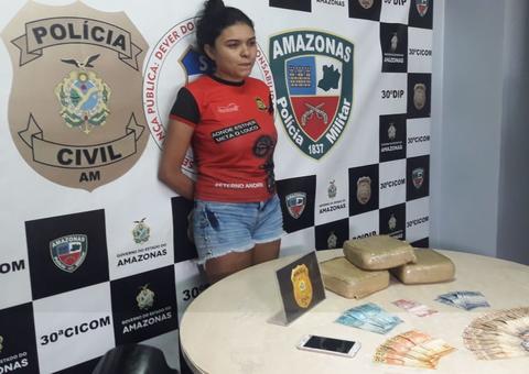 Em Manaus, ’novinha’ é presa com drogas e R$ 1 mil escondidos em guarda-roupas