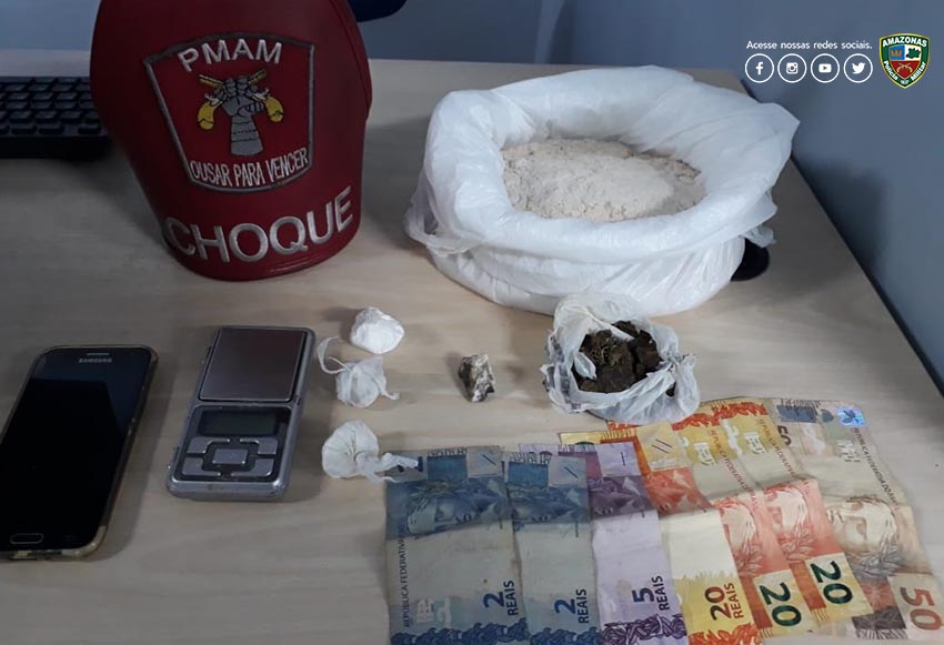 Traficante tenta fuga elaborada mas é preso com drogas em Manaus 
